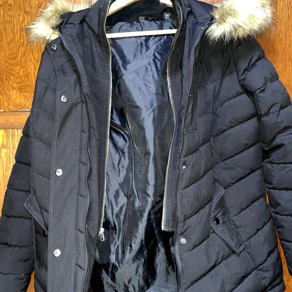 SwissTech Women's S Black Puffer Down Winter Coat Hooded Zip Insulated Jacket - Picture 5 of 7